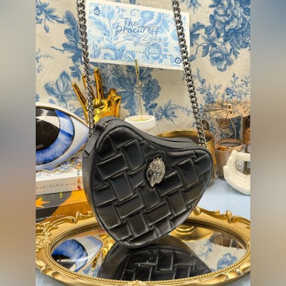 🆕 KURT GEIGER LONDON 🧿 NWOT Kensington Heart-Shaped Leather Crossbody Bag - Picture 4 of 15